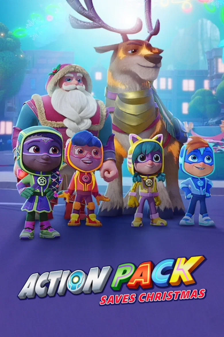 Portada de The Action Pack Saves Christmas
